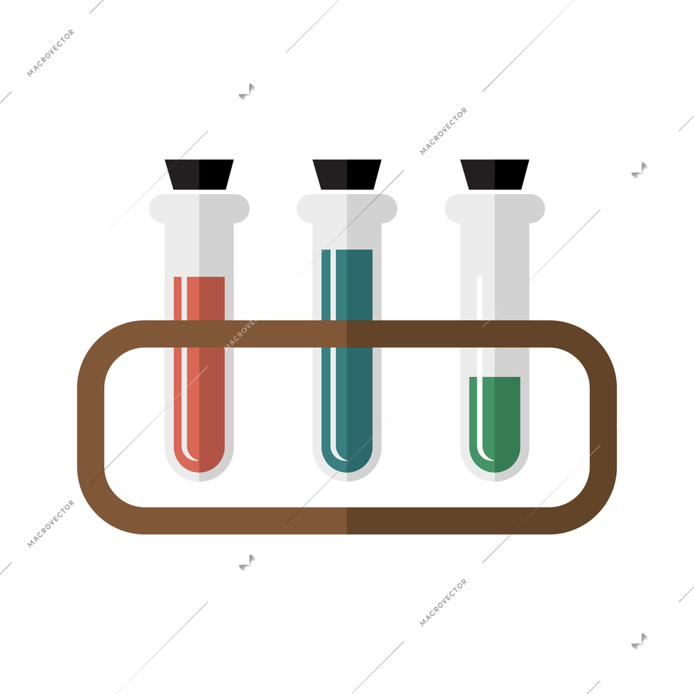 Chemistry composition with flat isolated bio technology science icon on blank background vector illustration