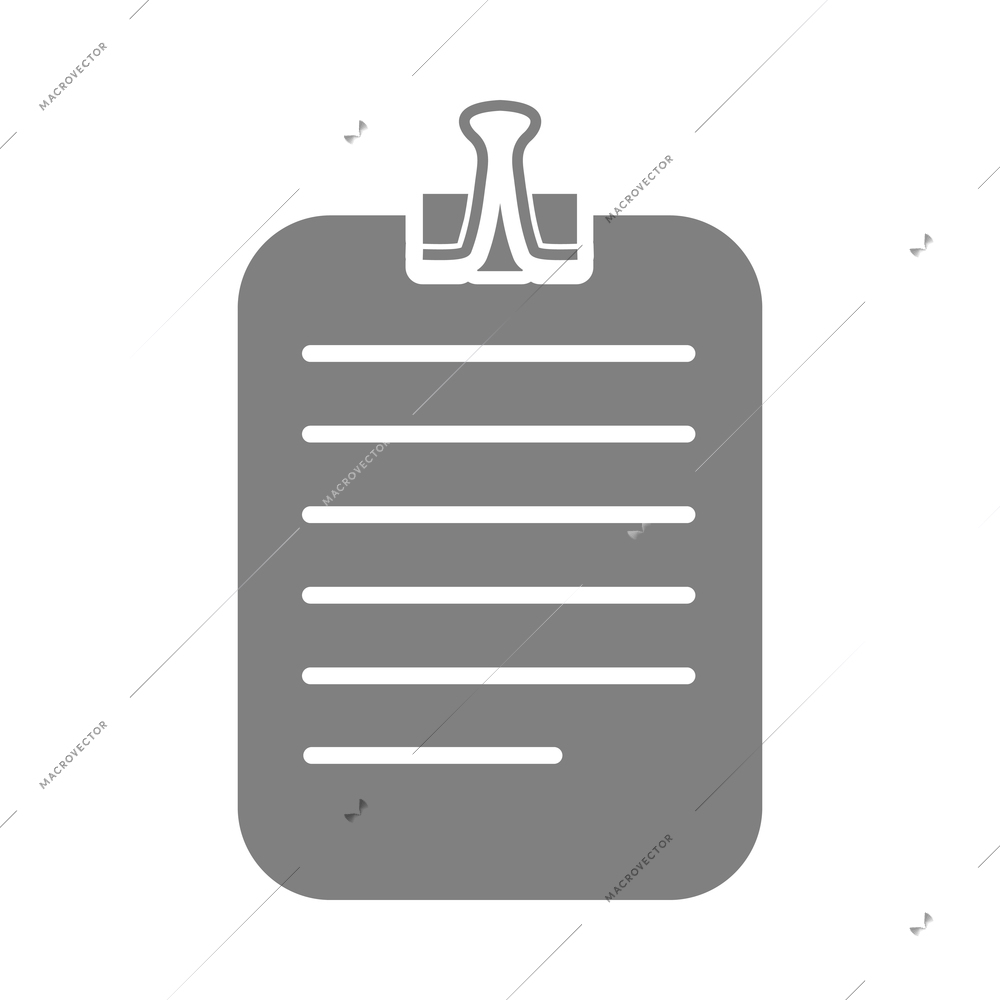 Document composition with isolated monochrome icon of file with pictogram on blank background vector illustration