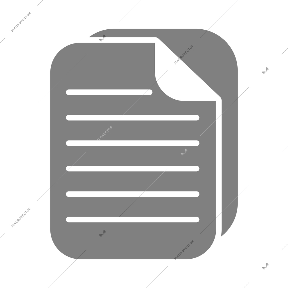 Document composition with isolated monochrome icon of file with pictogram on blank background vector illustration