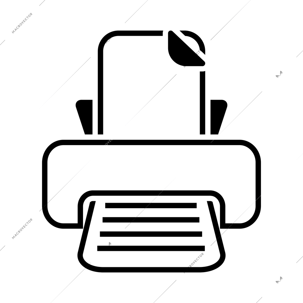 Document composition with isolated outline icon of file with pictogram on blank background vector illustration