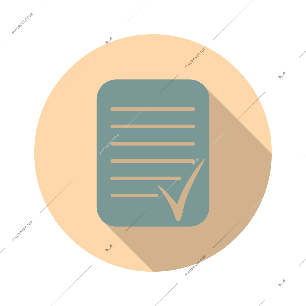 Document round composition with isolated icon of file with pictogram on blank background vector illustration