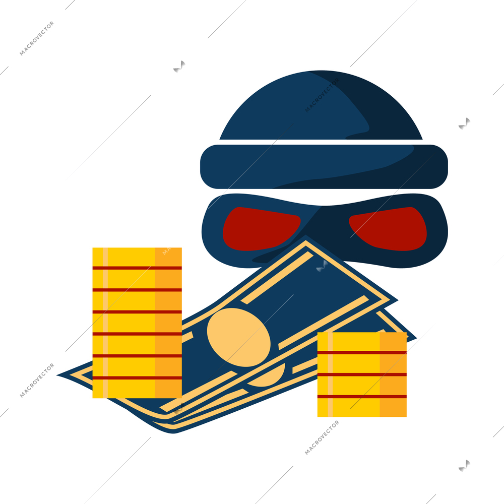 Insurance composition with colorful isolated security icon on blank background vector illustration