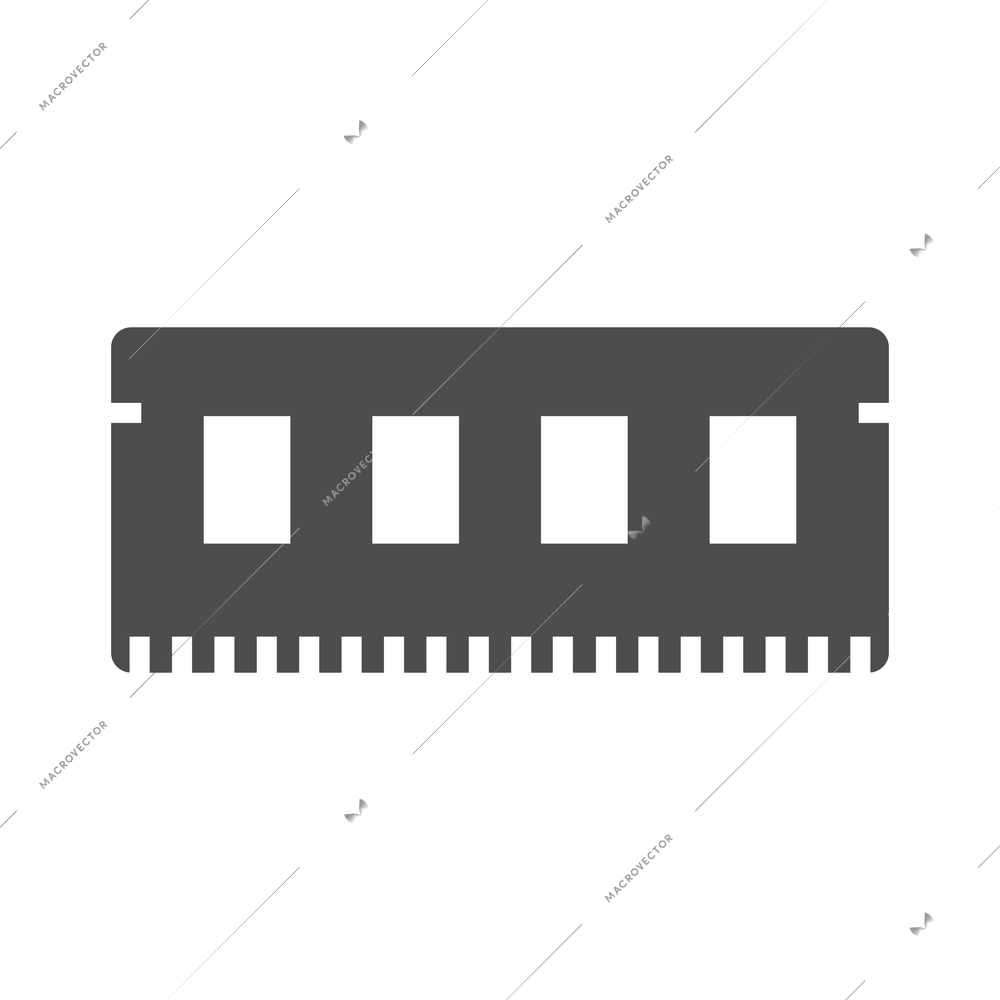 Circuit composition with isolated monochrome icon of electronic component on blank background vector illustration