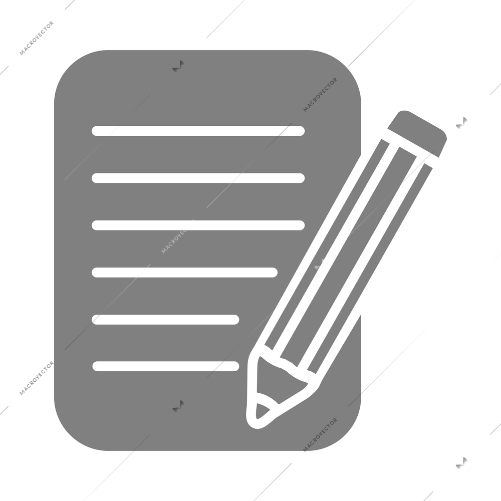 Document composition with isolated monochrome icon of file with pictogram on blank background vector illustration