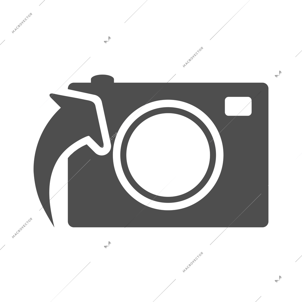 Internet upload composition with isolated monochrome arrow symbol and black icon of media vector illustration