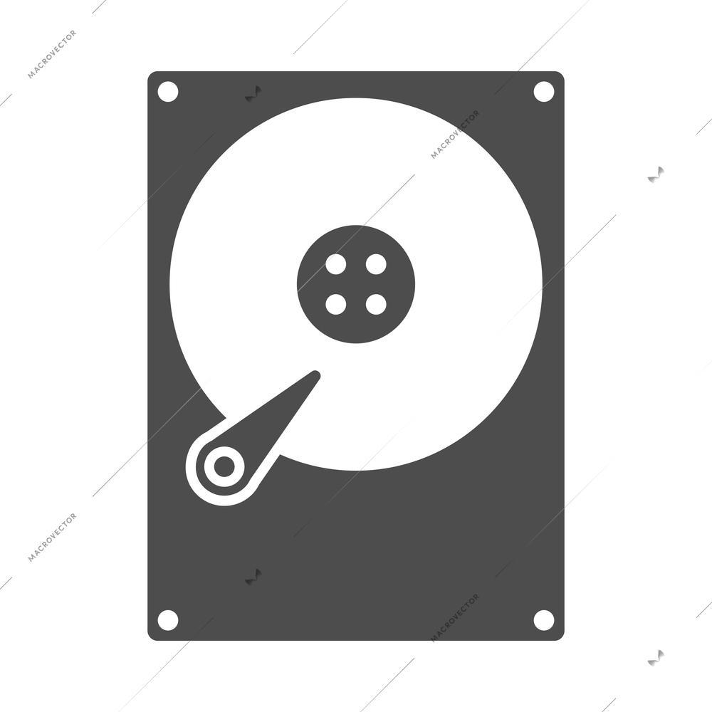 Circuit composition with isolated monochrome icon of electronic component on blank background vector illustration