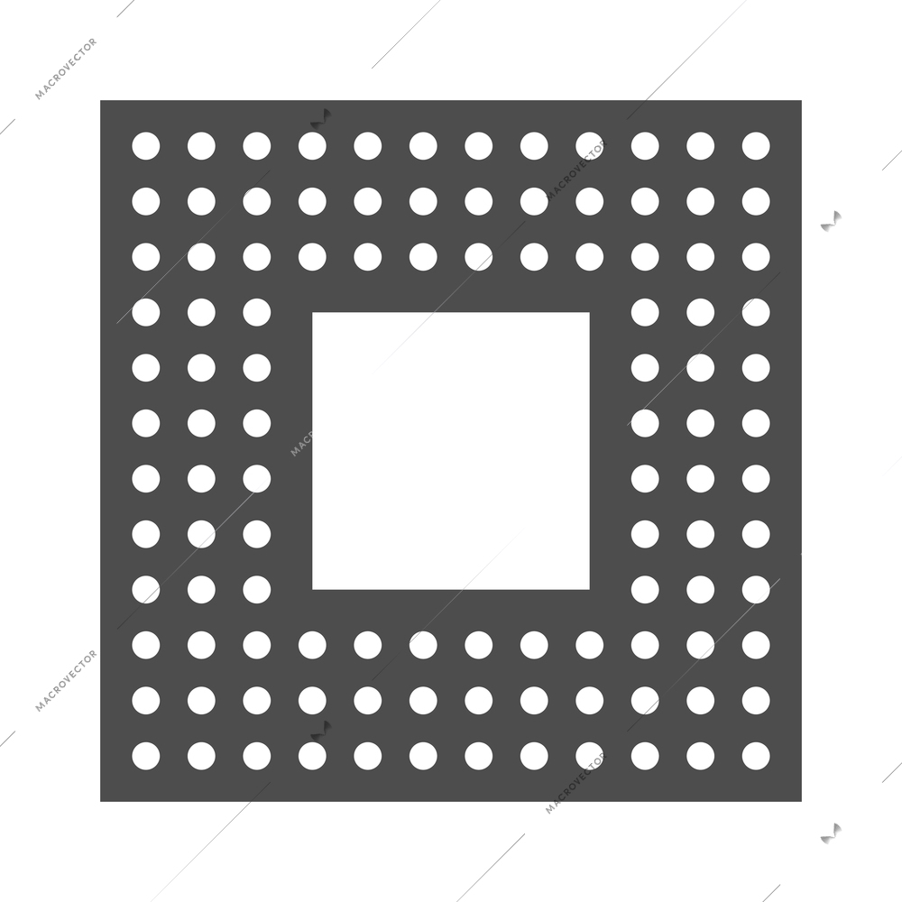 Circuit composition with isolated monochrome icon of electronic component on blank background vector illustration