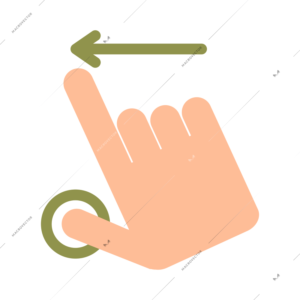 Hand touching screen composition with isolated icon of human fingers with touchscreen sign vector illustration