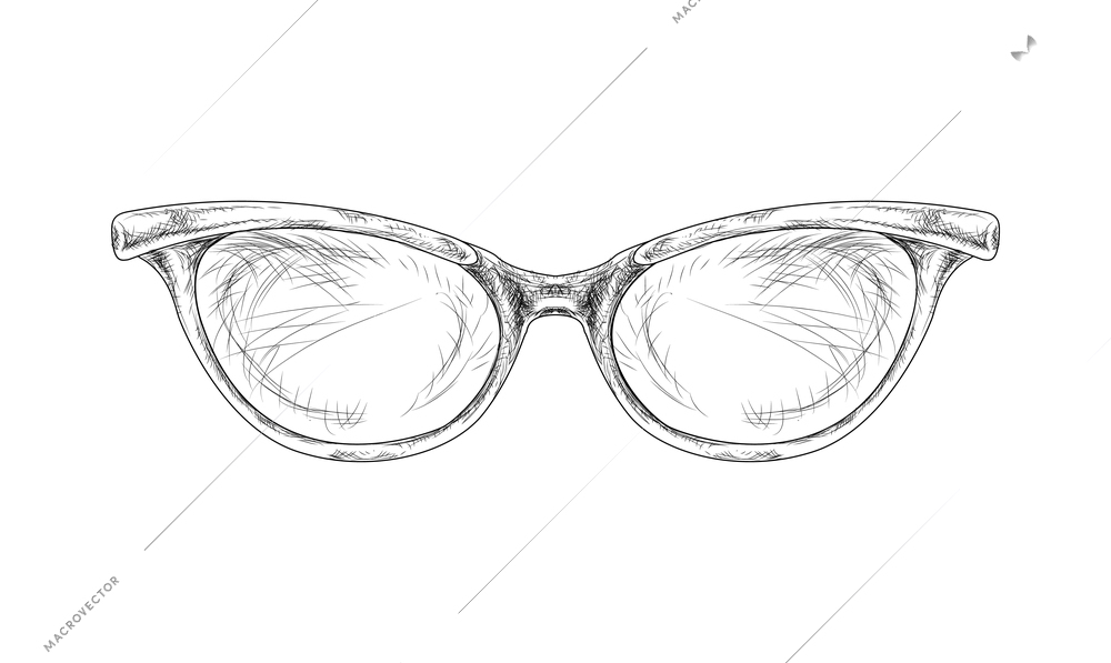 Hand drawn hipster composition with isolated sketch style image of accessory on blank background vector illustration