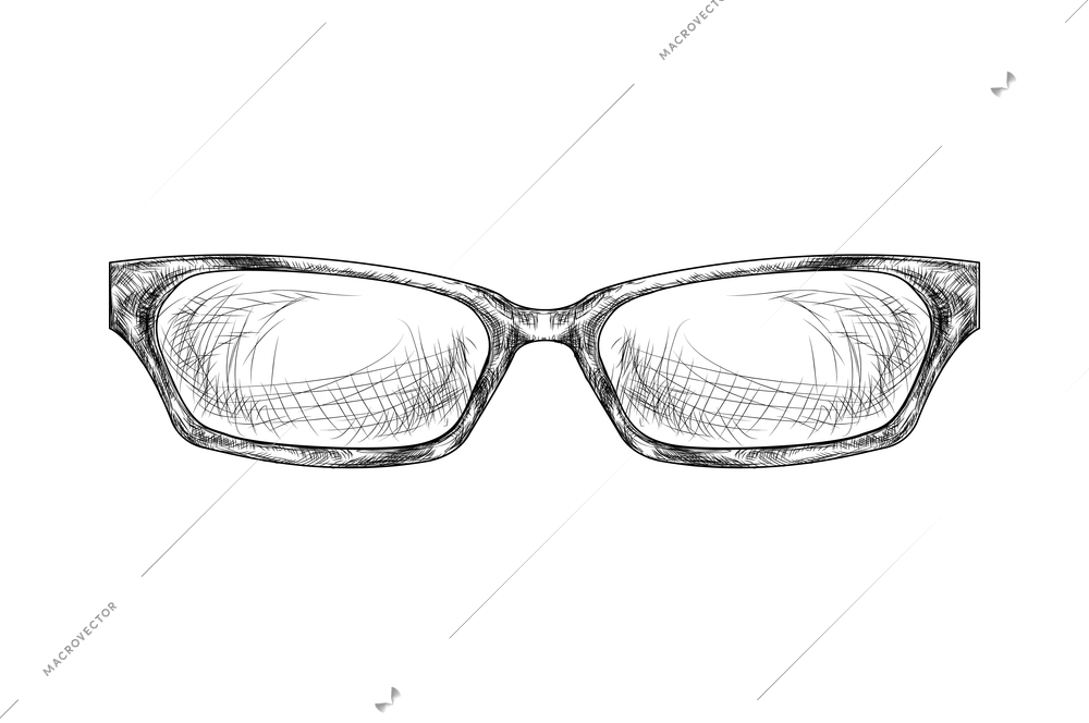 Hand drawn hipster composition with isolated sketch style image of accessory on blank background vector illustration