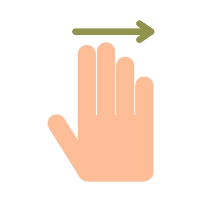 Hand touching screen composition with isolated icon of human fingers with touchscreen sign vector illustration