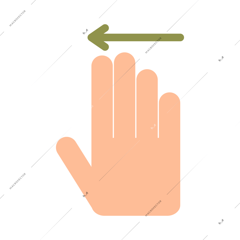 Hand touching screen composition with isolated icon of human fingers with touchscreen sign vector illustration