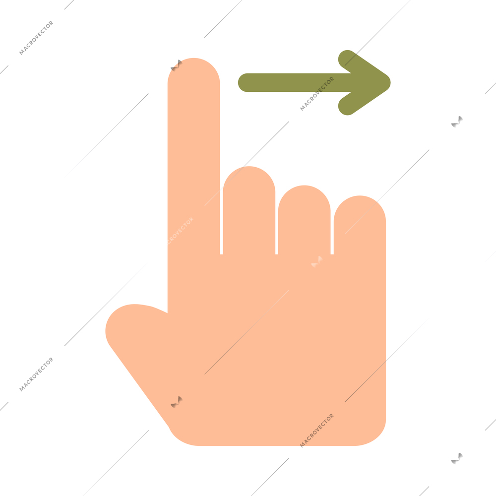 Hand touching screen composition with isolated icon of human fingers with touchscreen sign vector illustration