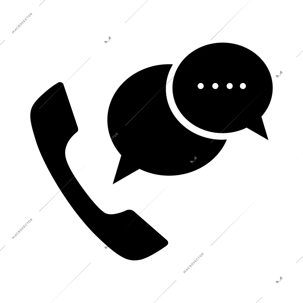 Call center composition with isolated monochrome silhouette icon of customer care phone assistance service vector illustration