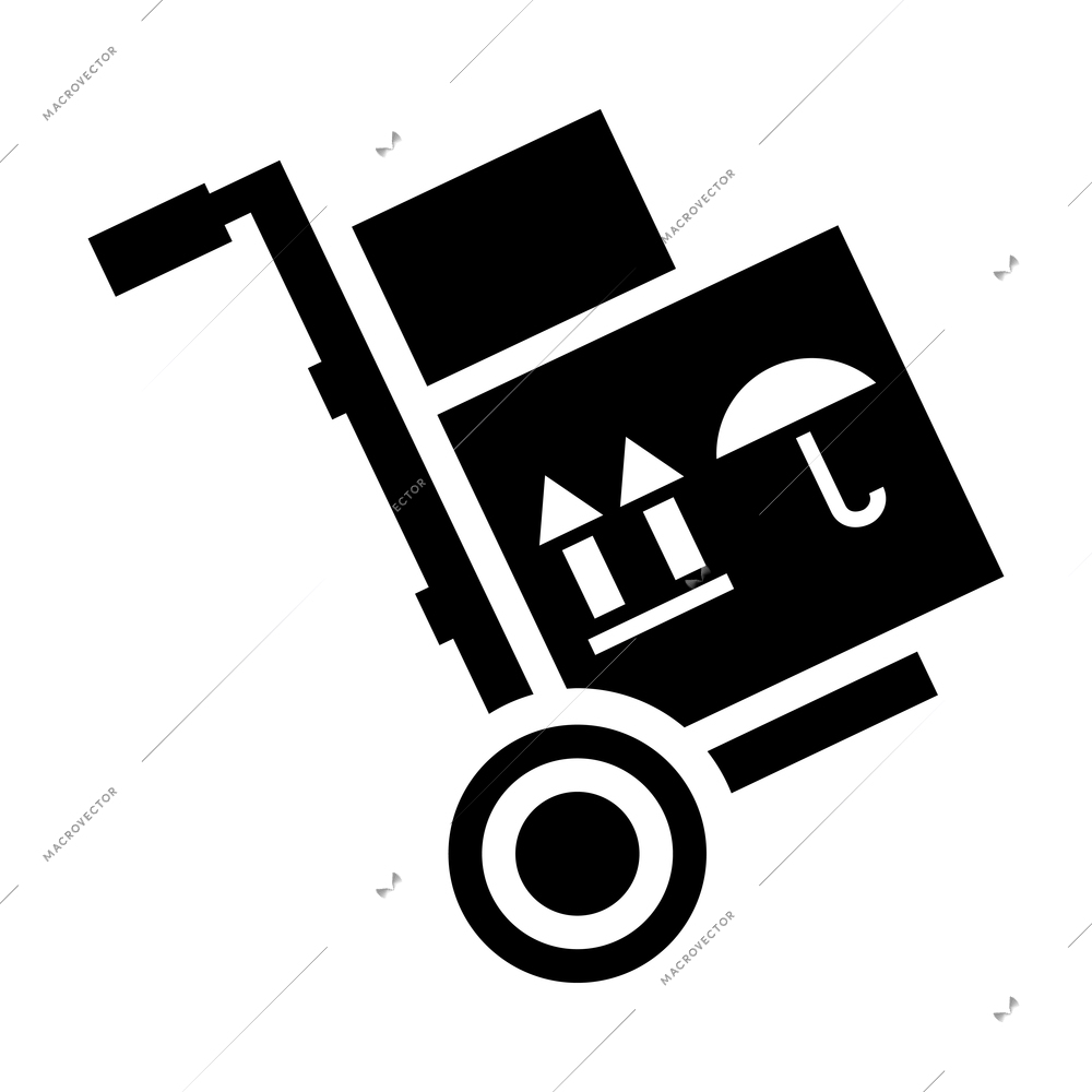 Logistic global supply chain composition with isolated monochrome shipping delivery icon on blank background vector illustration