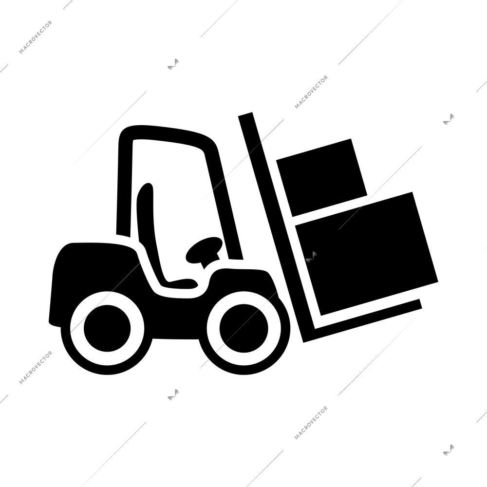 Logistic global supply chain composition with isolated monochrome shipping delivery icon on blank background vector illustration