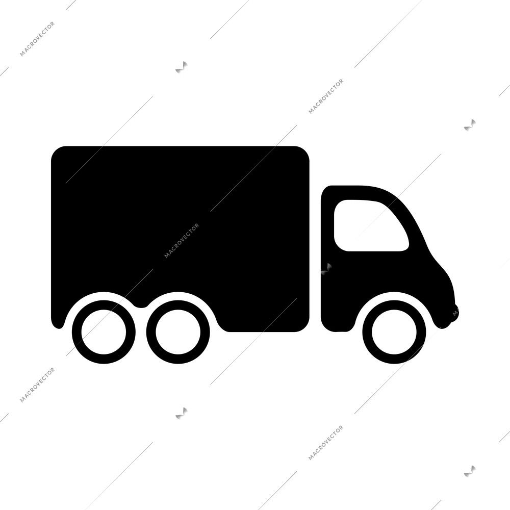 Logistic global supply chain composition with isolated monochrome shipping delivery icon on blank background vector illustration