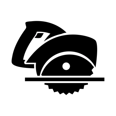 Tools composition with isolated monochrome icon of equipment on blank background vector illustration