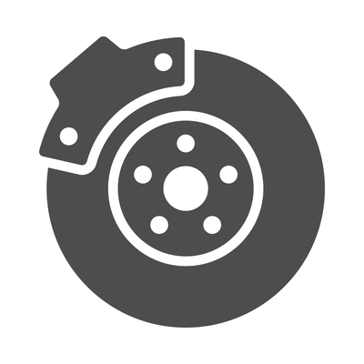 Auto service composition with isolated car maintenance monochrome icon on blank background vector illustration