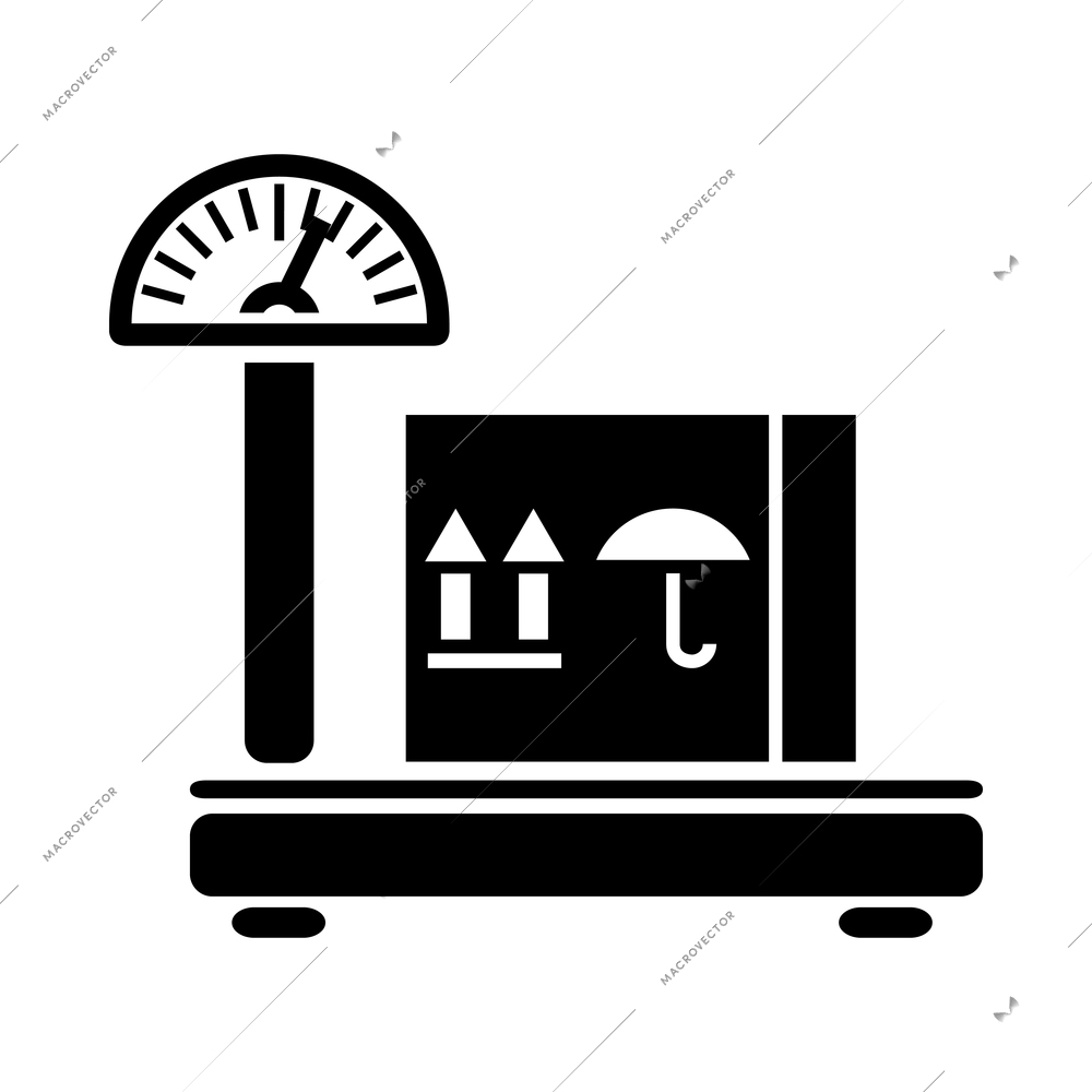 Logistic global supply chain composition with isolated monochrome shipping delivery icon on blank background vector illustration