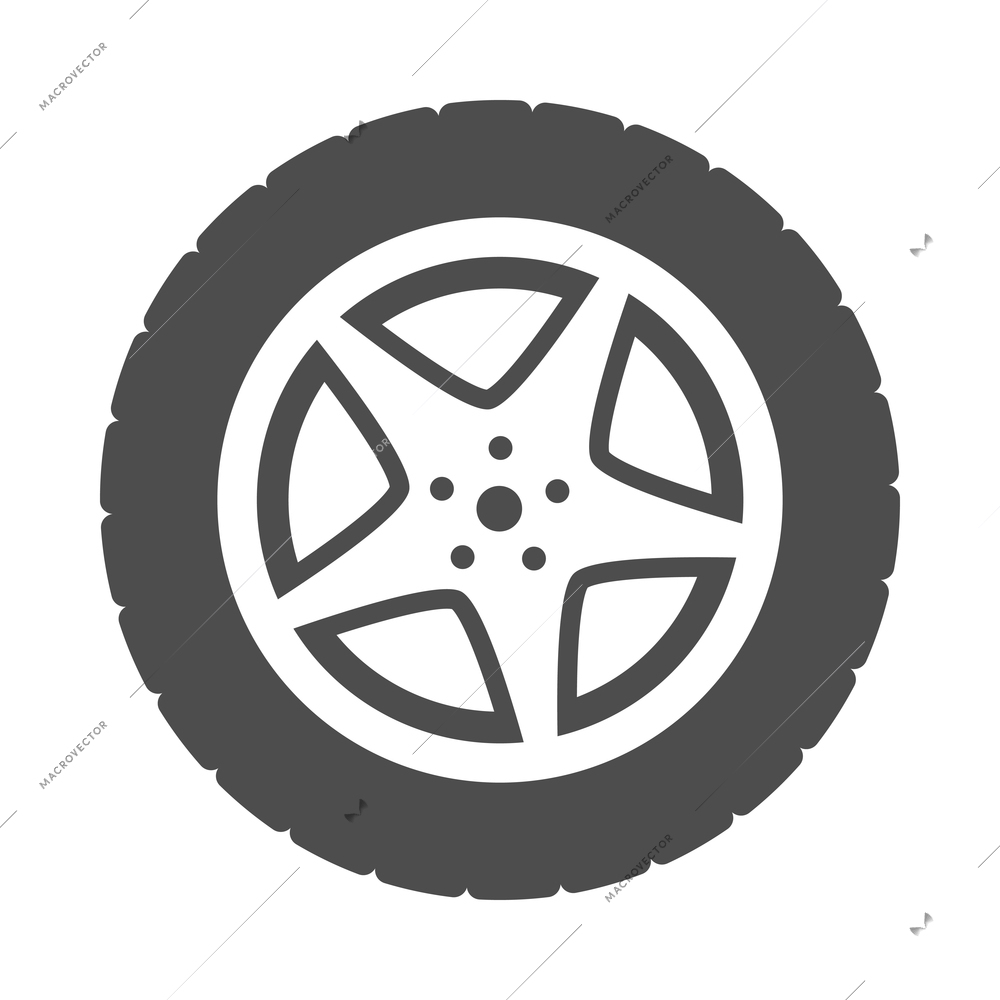 Auto service composition with isolated car maintenance monochrome icon on blank background vector illustration