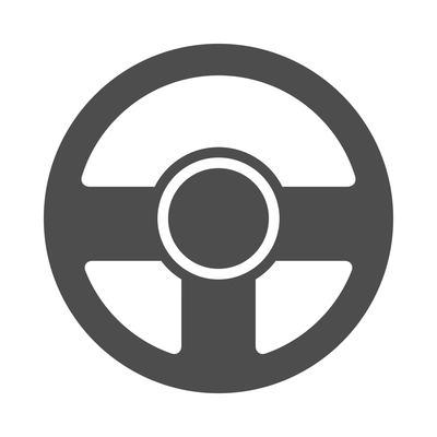 Auto service composition with isolated car maintenance monochrome icon on blank background vector illustration