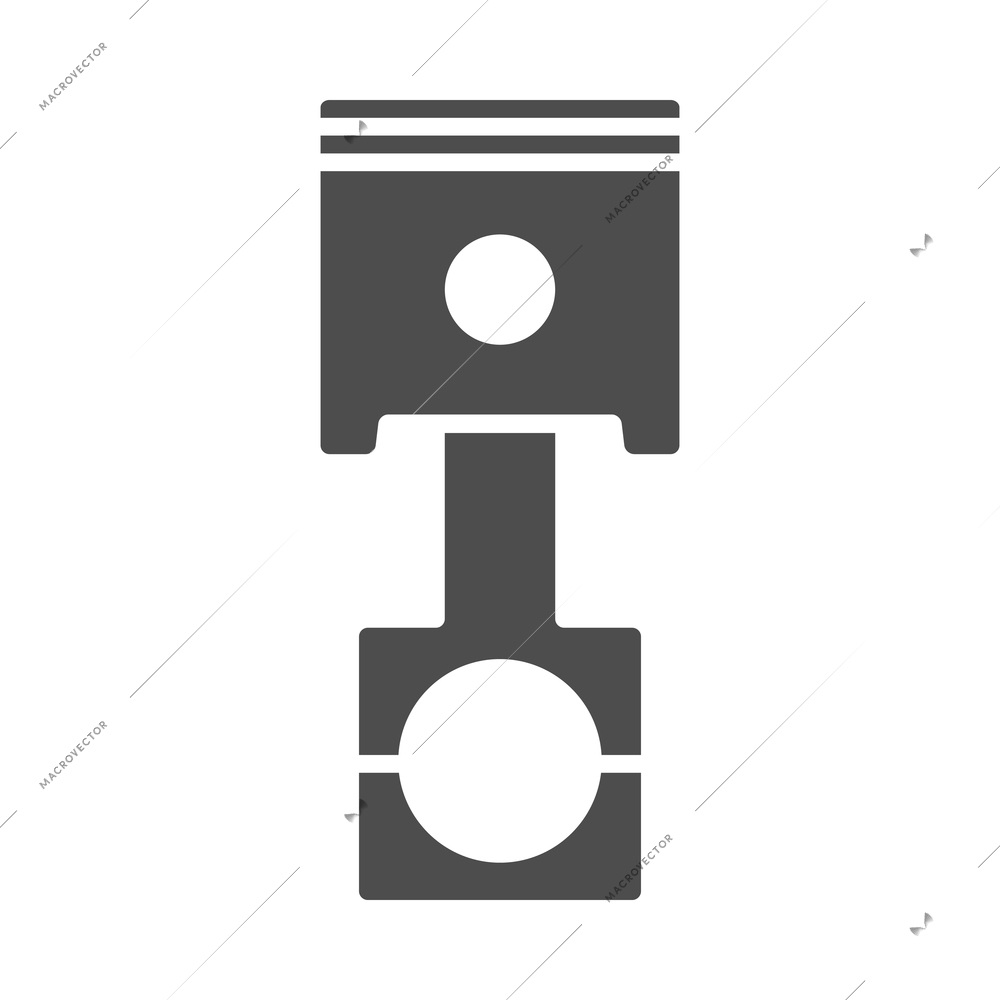 Auto service composition with isolated car maintenance monochrome icon on blank background vector illustration