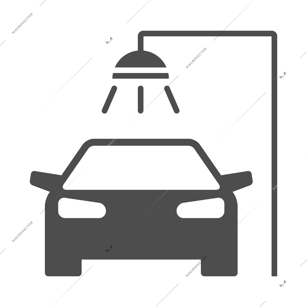 Auto service composition with isolated car maintenance monochrome icon on blank background vector illustration