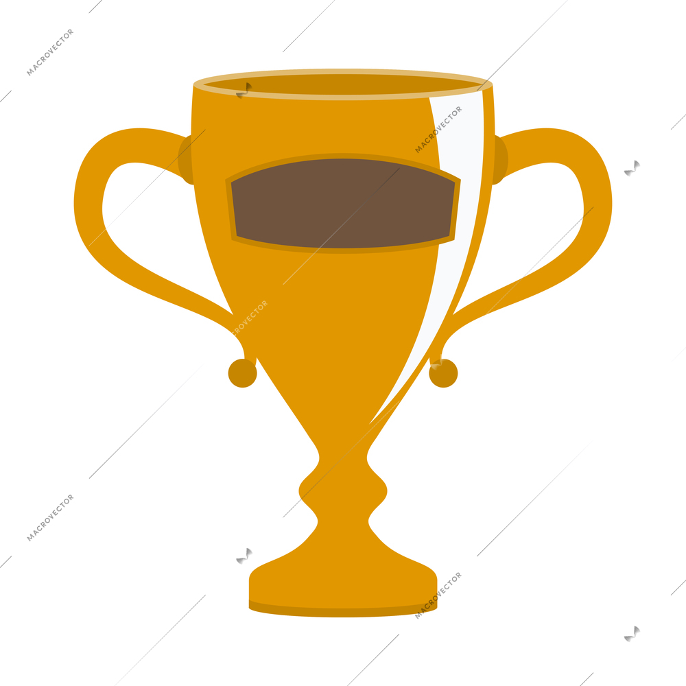 Horse icons composition with isolated image of horse golden cup award on blank background vector illustration