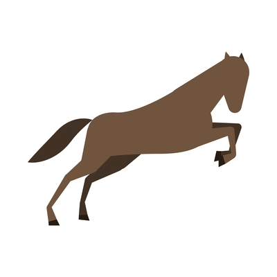 Horse composition with isolated icon of horse on blank background vector illustration