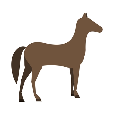 Horse composition with isolated icon of horse on blank background vector illustration