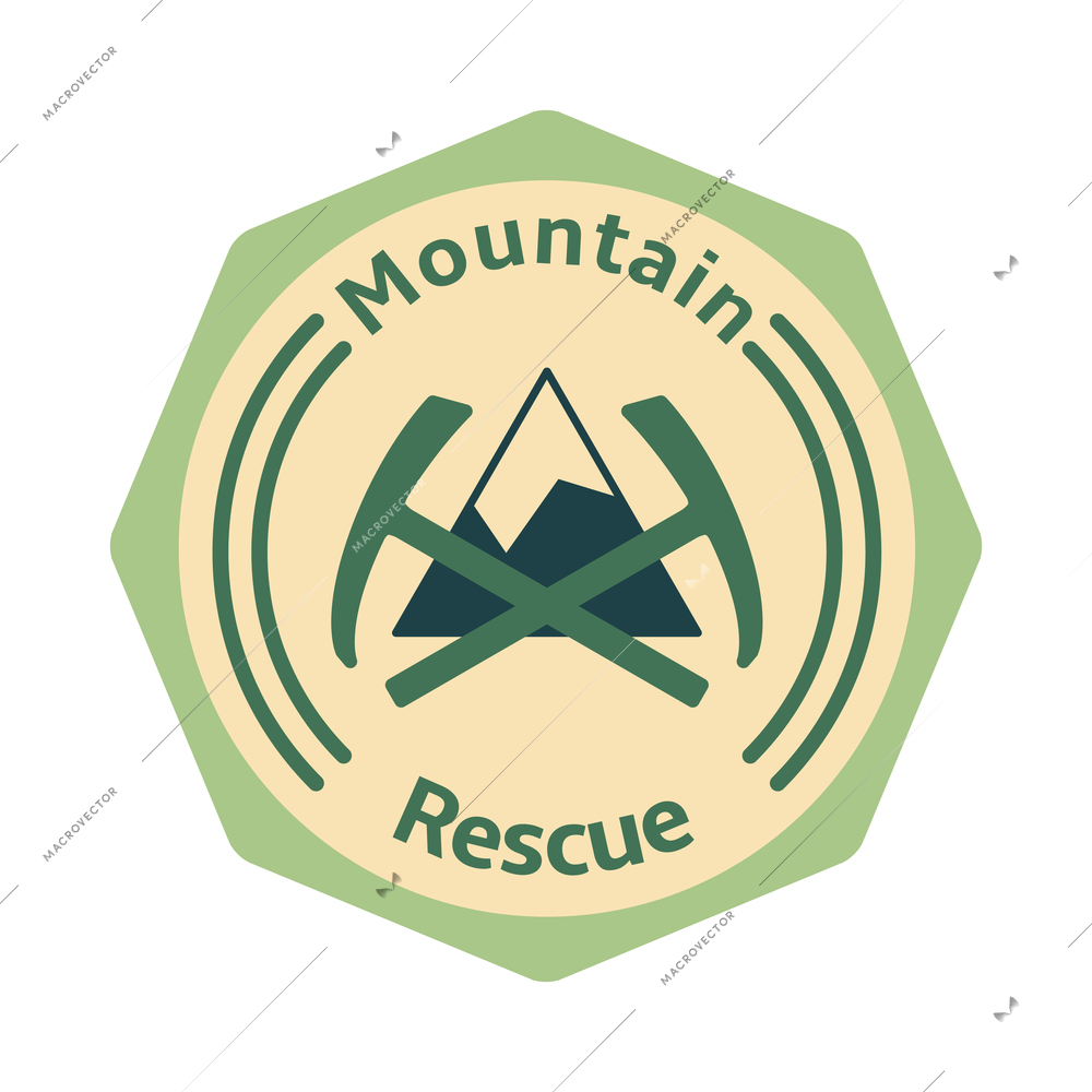 Camping emblem with isolated round composition of editable text and outdoor adventure icons vector illustration