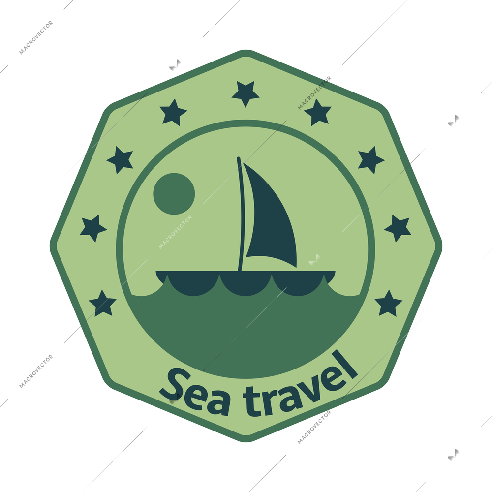 Camping emblem with isolated round composition of editable text and outdoor adventure icons vector illustration