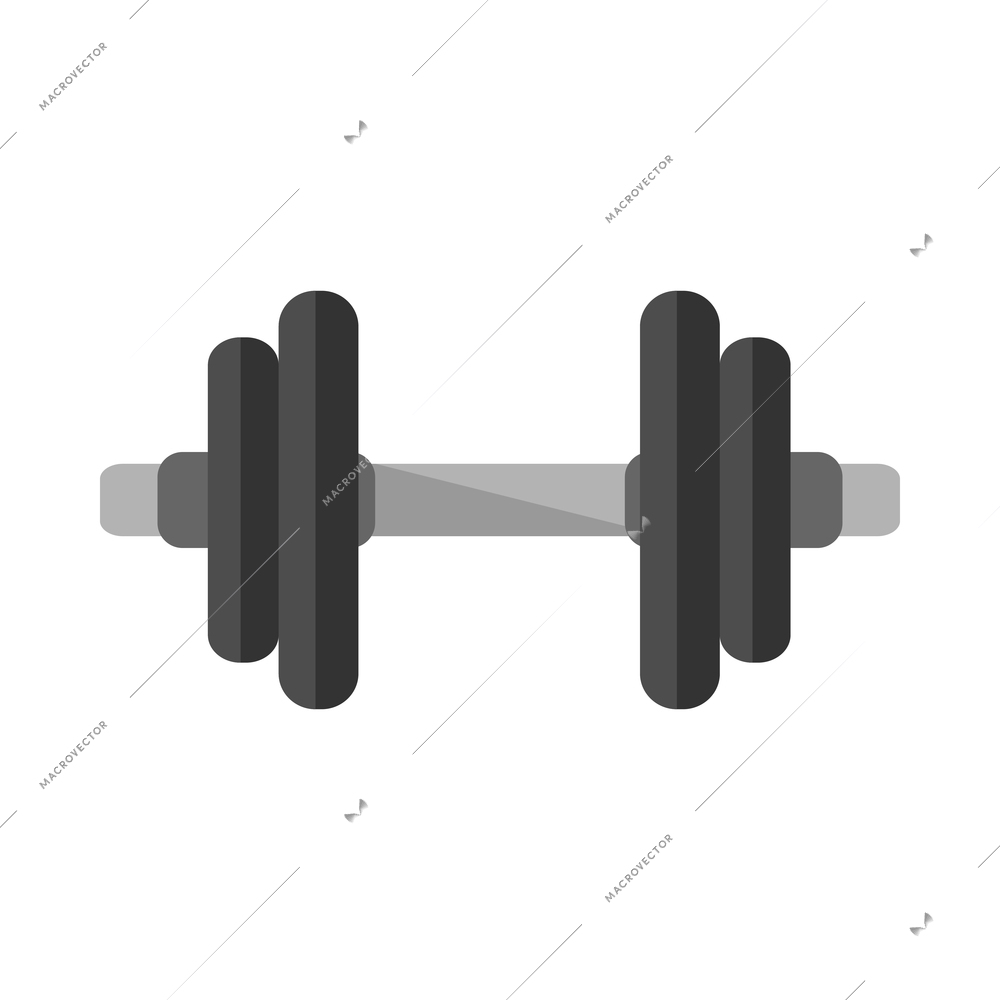 Fitness composition with isolated workout icon on blank background vector illustration