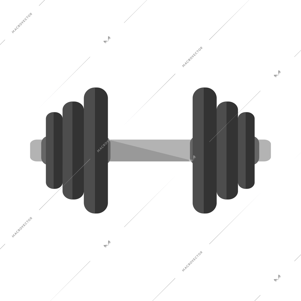 Fitness composition with isolated workout icon on blank background vector illustration