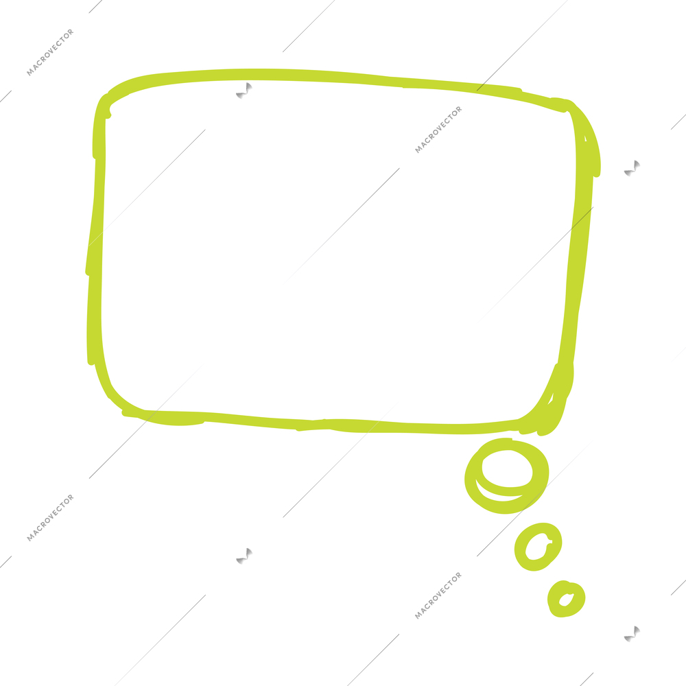 Doodle comic speech bubble composition with isolated image of empty sketch style chat cloud vector illustration