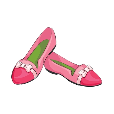 Fashion shoes composition with isolated image of fashionable female shoes vector illustration