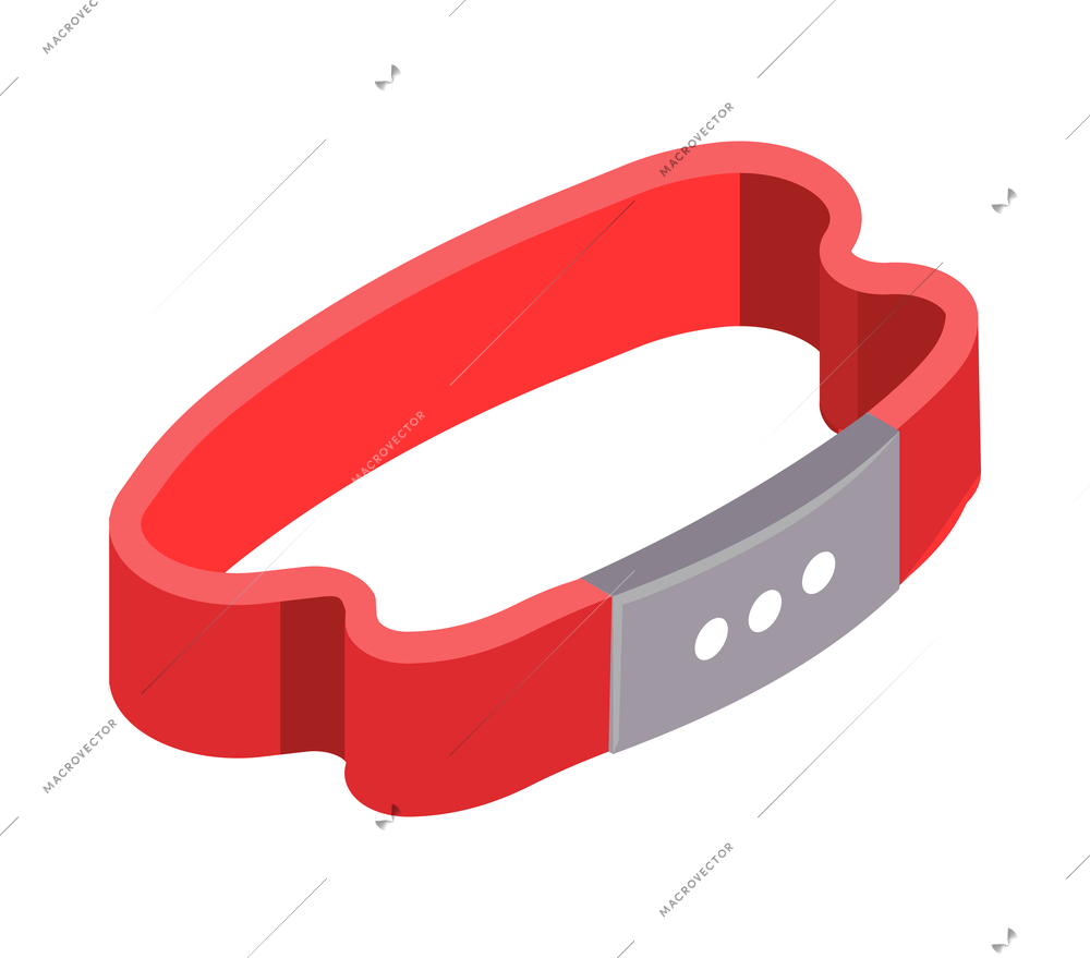 Wearable technology isometric composition with isolated image of smart gadget on blank background vector illustration