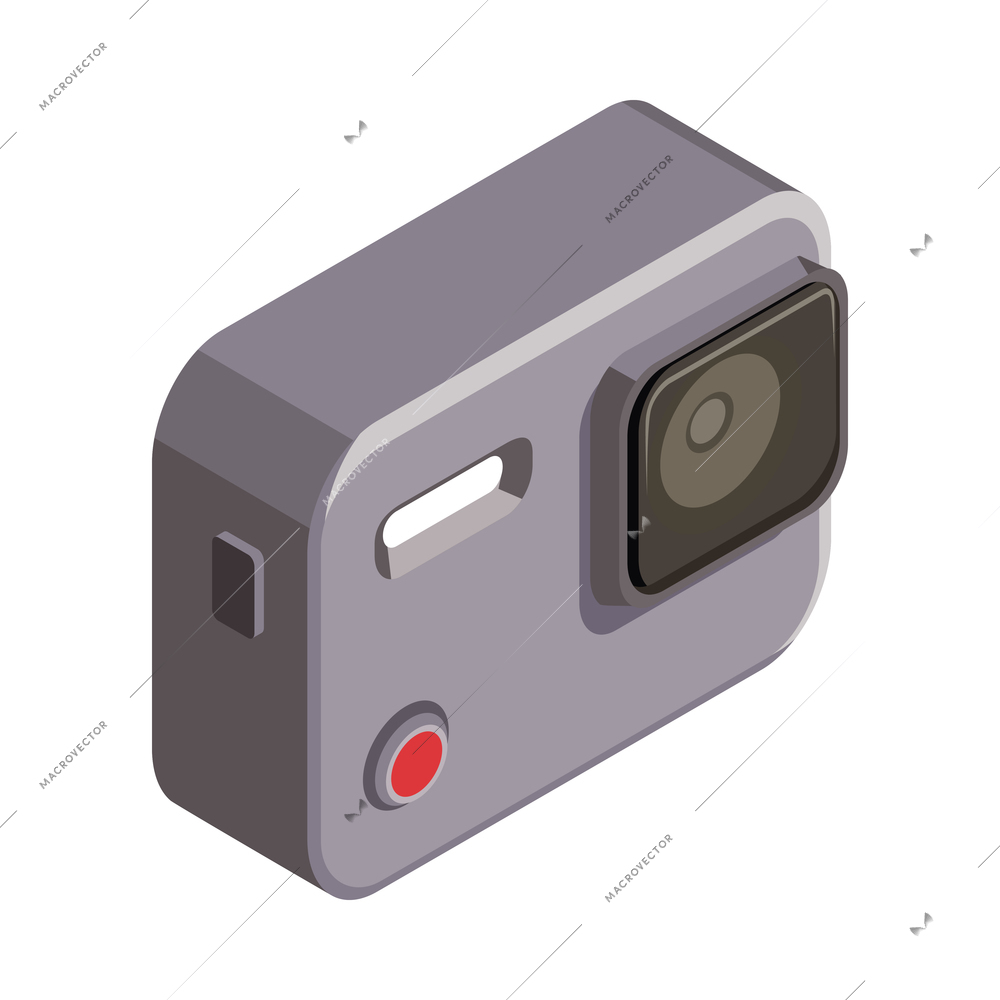 Wearable technology isometric composition with isolated image of smart gadget on blank background vector illustration