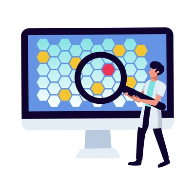 Pharmaceutic laboratory research chemistry scientists composition with human characters and lab equipment vector illustration