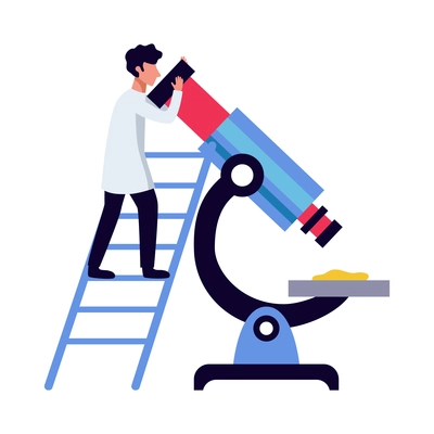 Pharmaceutic laboratory research chemistry scientists composition with human characters and lab equipment vector illustration