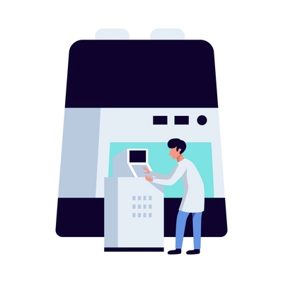 Pharmaceutic laboratory research chemistry scientists composition with human characters and lab equipment vector illustration