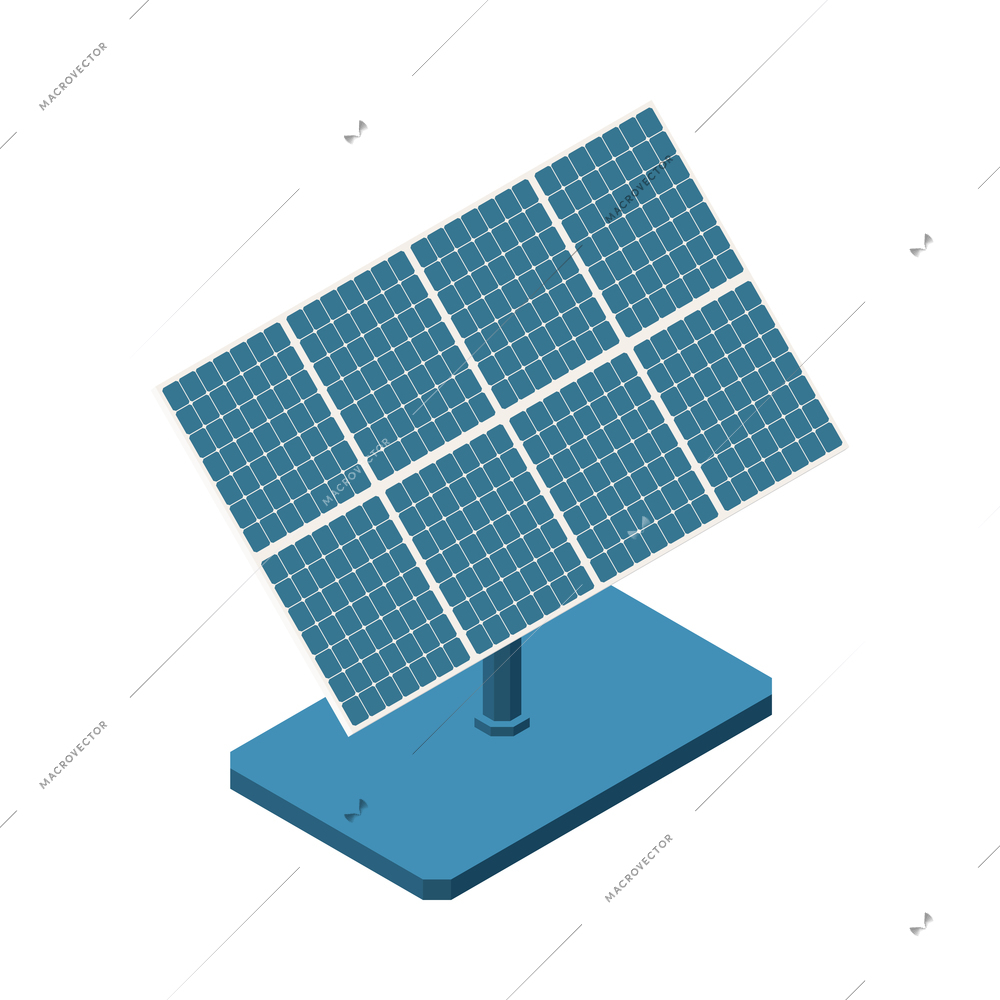 Electricity isometric composition with isolated icon of electric power facility on blank background vector illustration