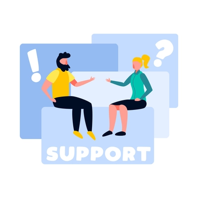 Support call centre composition with doodle human characters gadgets icons and gear pictograms vector illustration