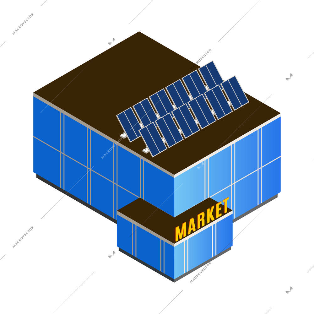 Smart urban ecology isometric composition with images of futuristic appliance with alternative power sources vector illustration