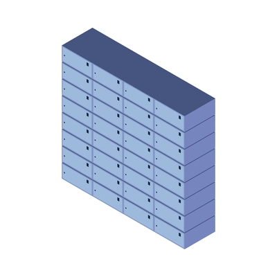 Isometric bank financial composition with isolated banking image on blank background vector illustration