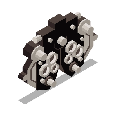 Ophthalmology isometric composition with isolated image of eyesight aid on blank background vector illustration