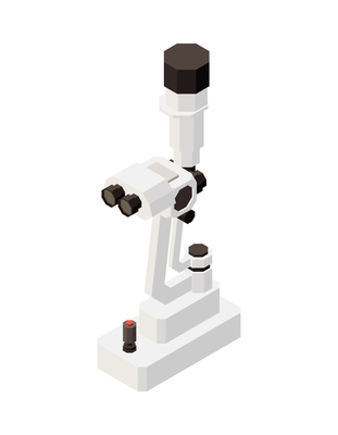 Ophthalmology isometric composition with isolated image of eyesight aid on blank background vector illustration