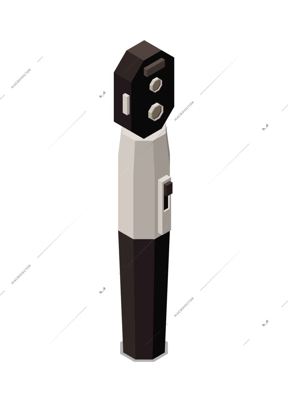 Ophthalmology isometric composition with isolated image of eyesight aid on blank background vector illustration