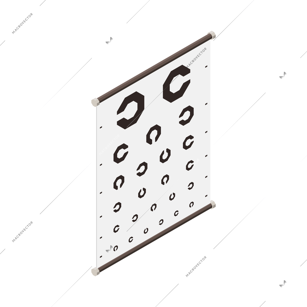 Ophthalmology isometric composition with isolated image of eyesight aid on blank background vector illustration